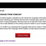 Copyright Alert System message