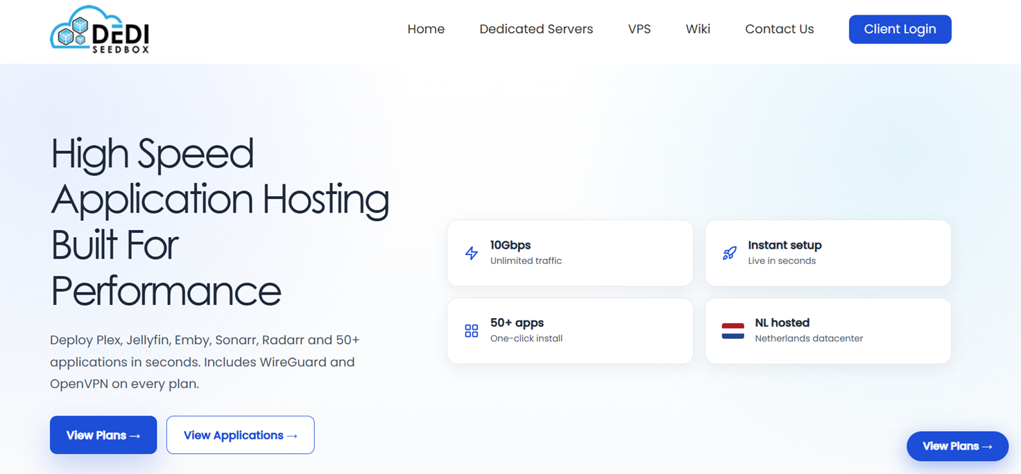 Screenshot of  Pro 5TB Seedbox